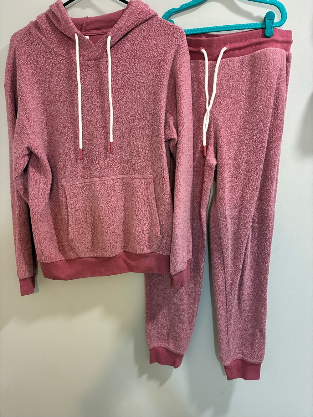 Member’s Mark Cozy Women's Pink Sherpa Track Jogger Set Size Medium
